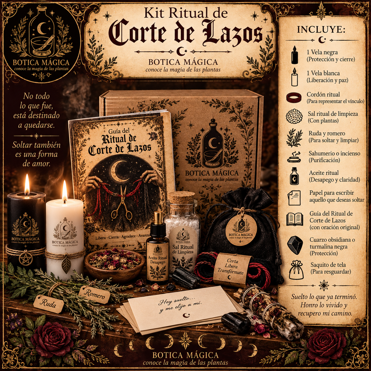 Kit Ritual de Corte de Lazos | Botica Mágica