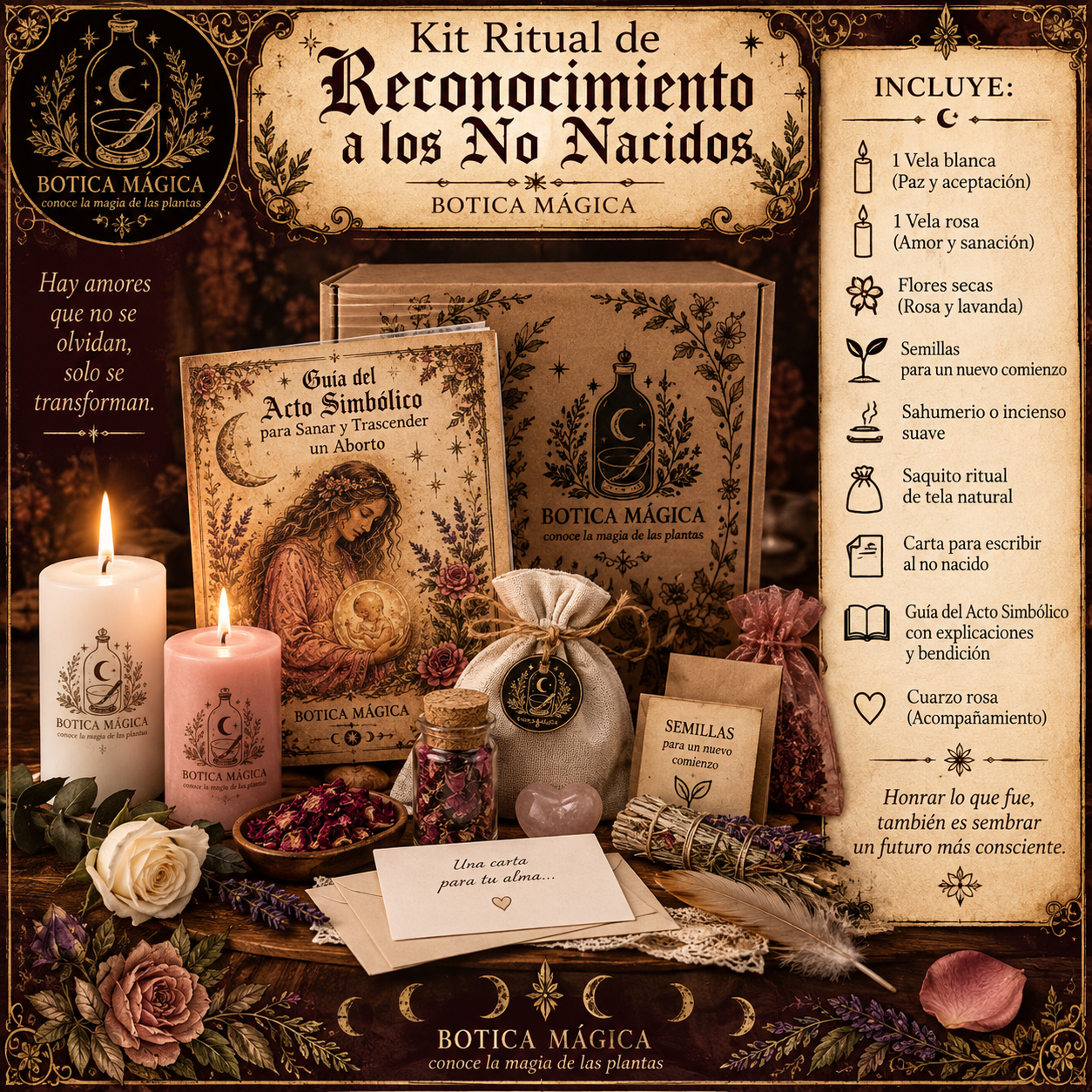 Kit Ritual de Reconocimiento a los No Nacidos | Botica Mágica