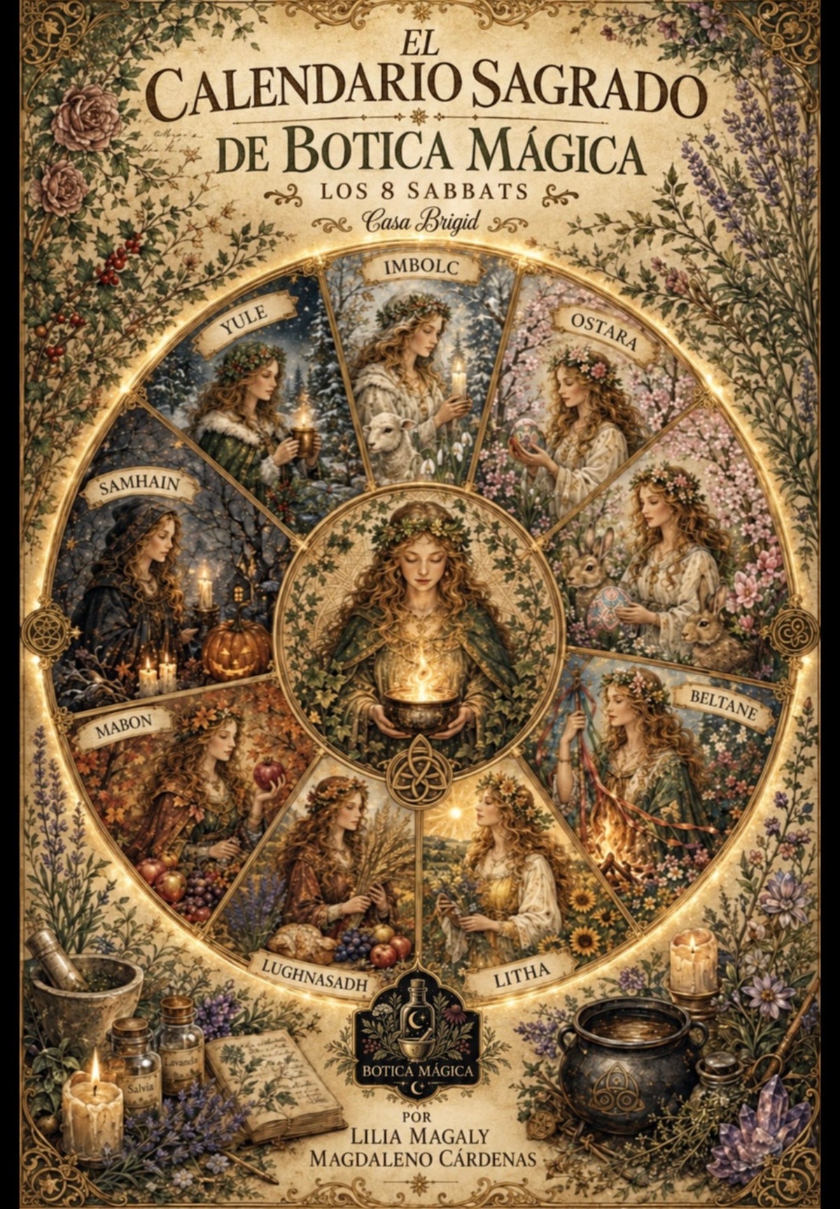 Los 8 Sabbats — Calendario Sagrado de Botica Mágica y Casa Brigid